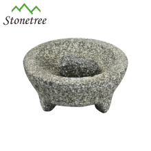 Wholesale Stone Kitchenware Mortar and Pestle Granite Molcajete Grinder Herb